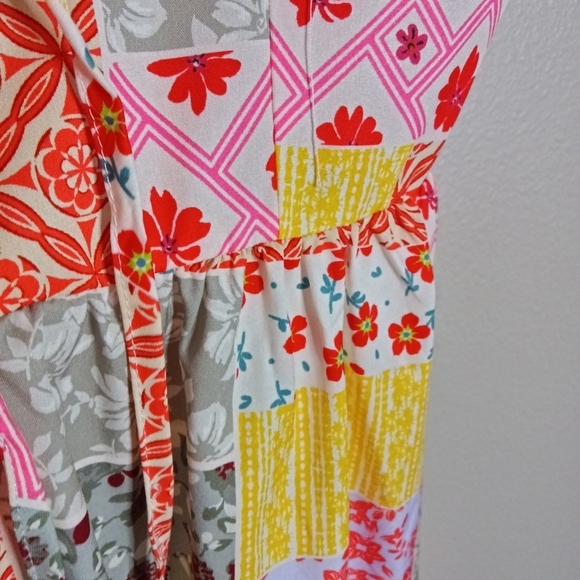 SHEIN MOD Patchwork Cami Midi Dress Multi Size S - Picture 4 of 16